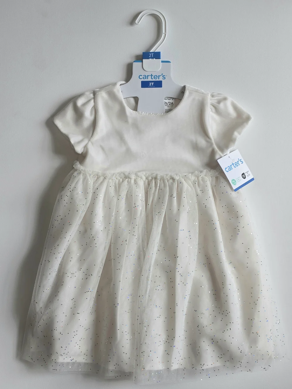 Carter's Cream Tulle Sparkle Party Dress - Picture 1 of 7